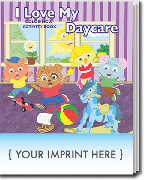 SC0597 I Love My Daycare Coloring and Activity BOOK With Custom Imprin